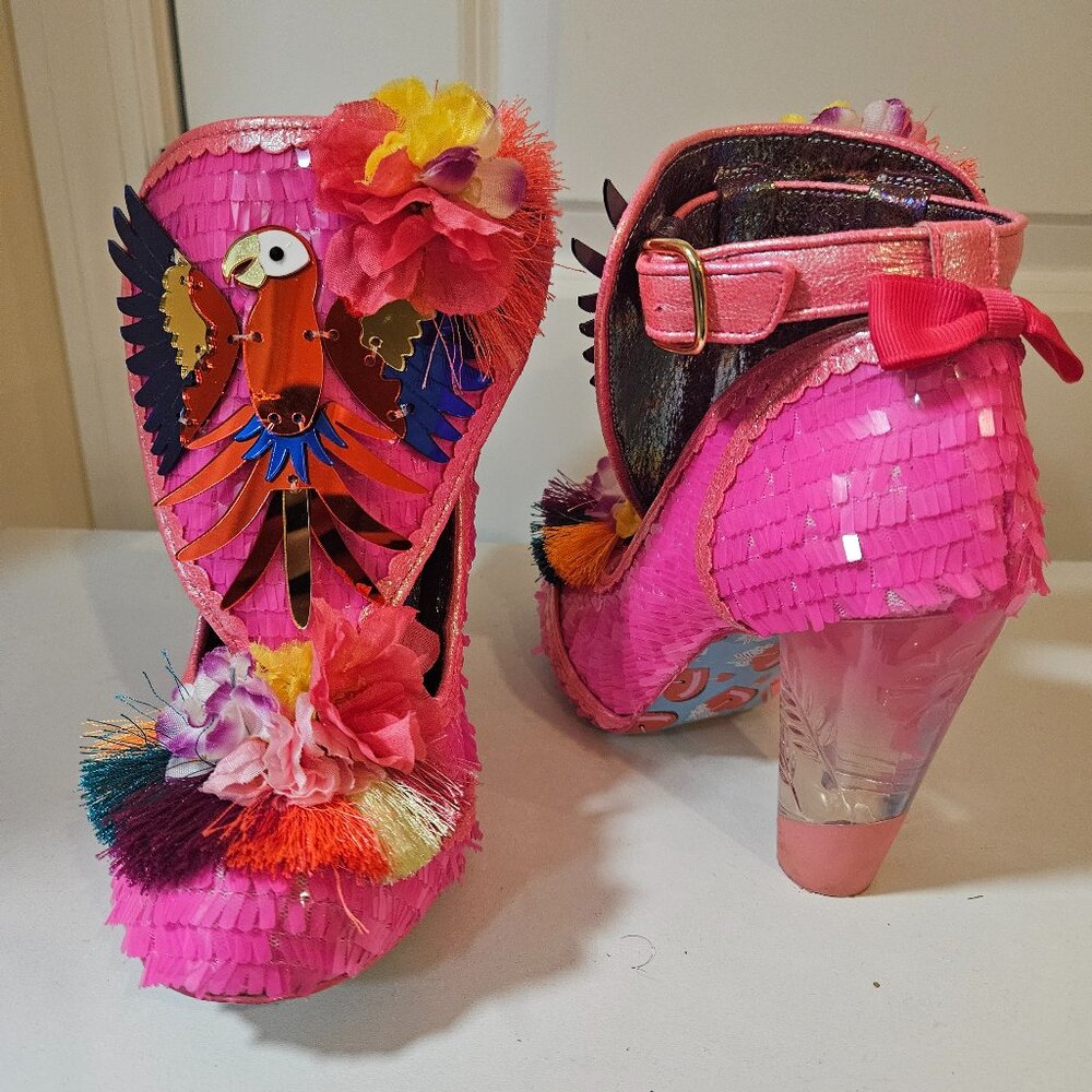 Irregular Choice Mardi Gras Sequin Ankle Strap Pump